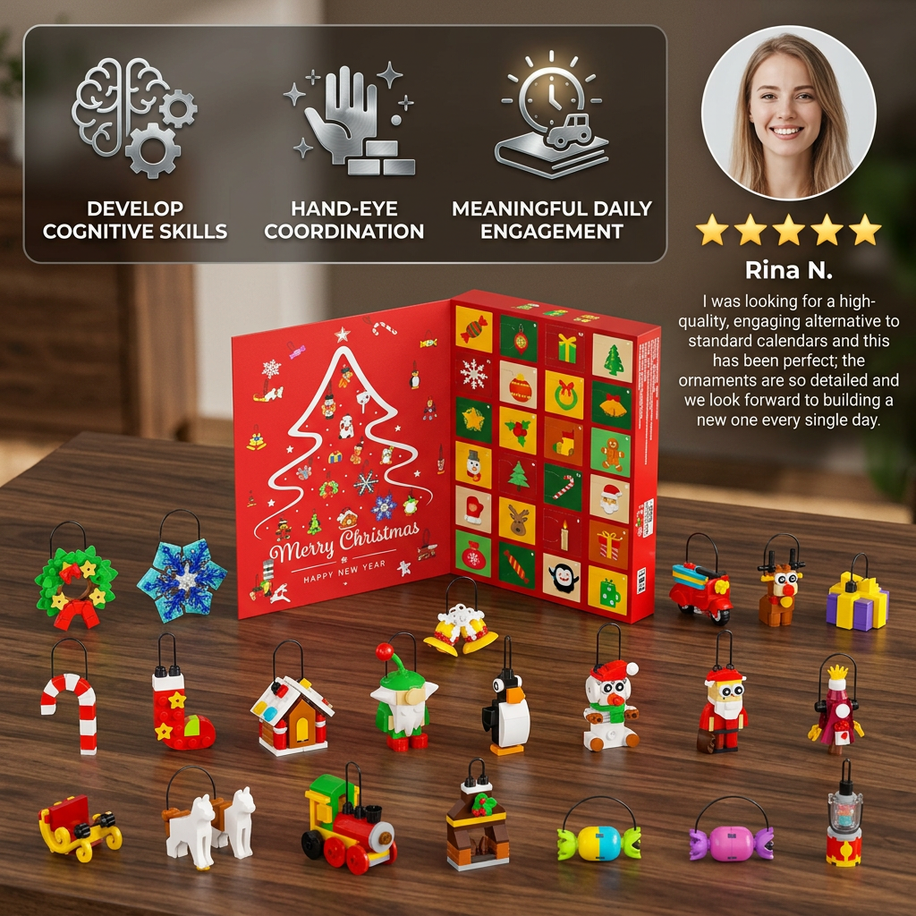 Kerst Ornament Bouwblokken Adventskalender
