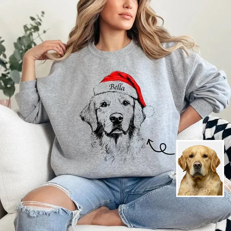 PawPrints Cozy Sweater | Gepersonaliseerde kersttrui met jouw huisdier voor een feestelijke look