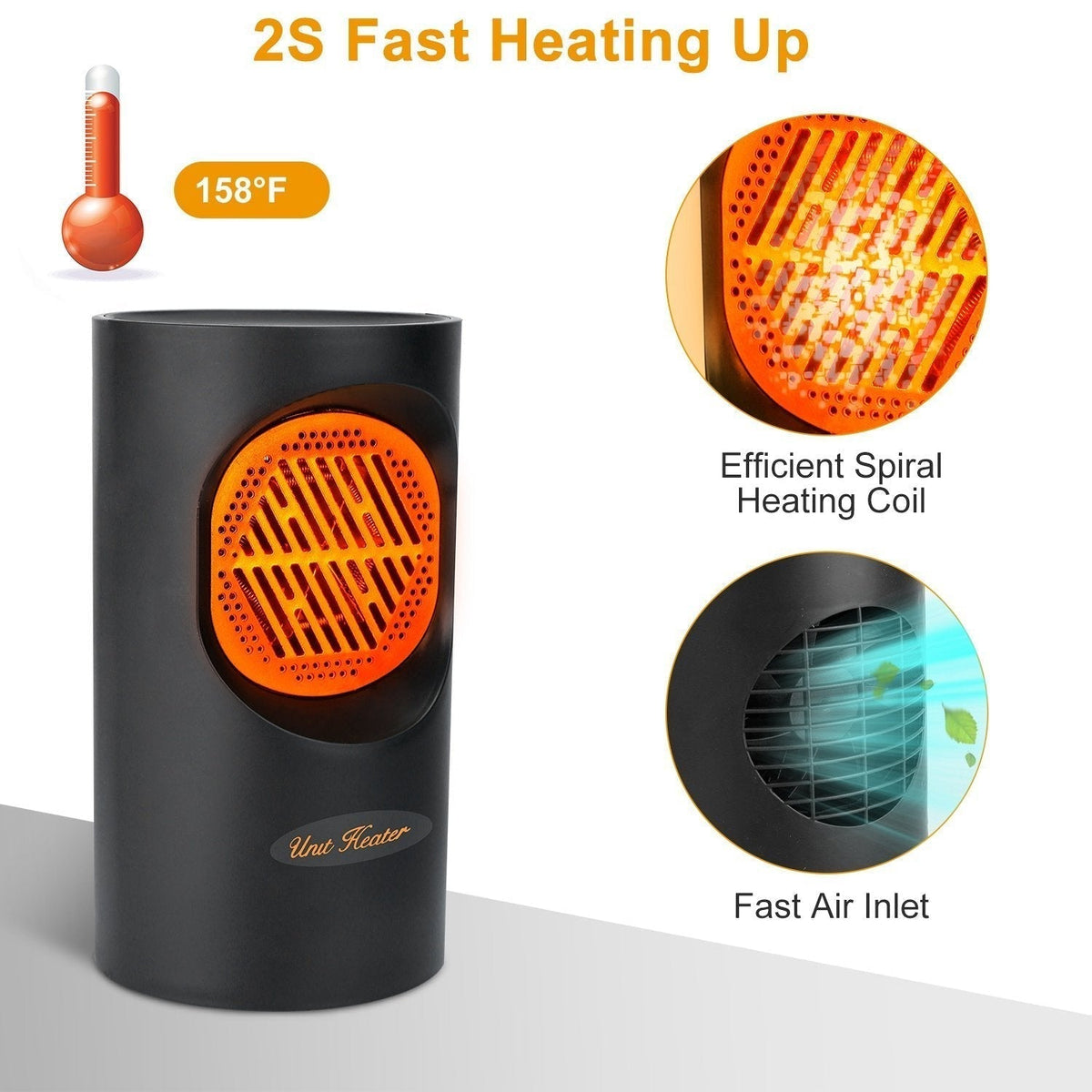 Mini Elektrische Kachel 300W – Draagbare Compacte Verwarming