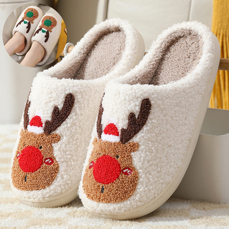 Warme Kerst Huisschoenen van Pluche