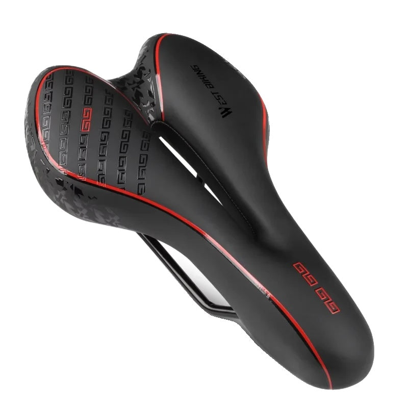 Gel Comfort Fietszadel – Het Meest Comfortabele Fietsstoeltje voor Weg- en MTB, Lichtgewicht PU Leer, Gel + Schuim Vulling, 27cm x 16cm