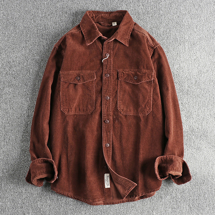 RetroRib Corduroy Shirt van Katoen met Relaxte Pasvorm