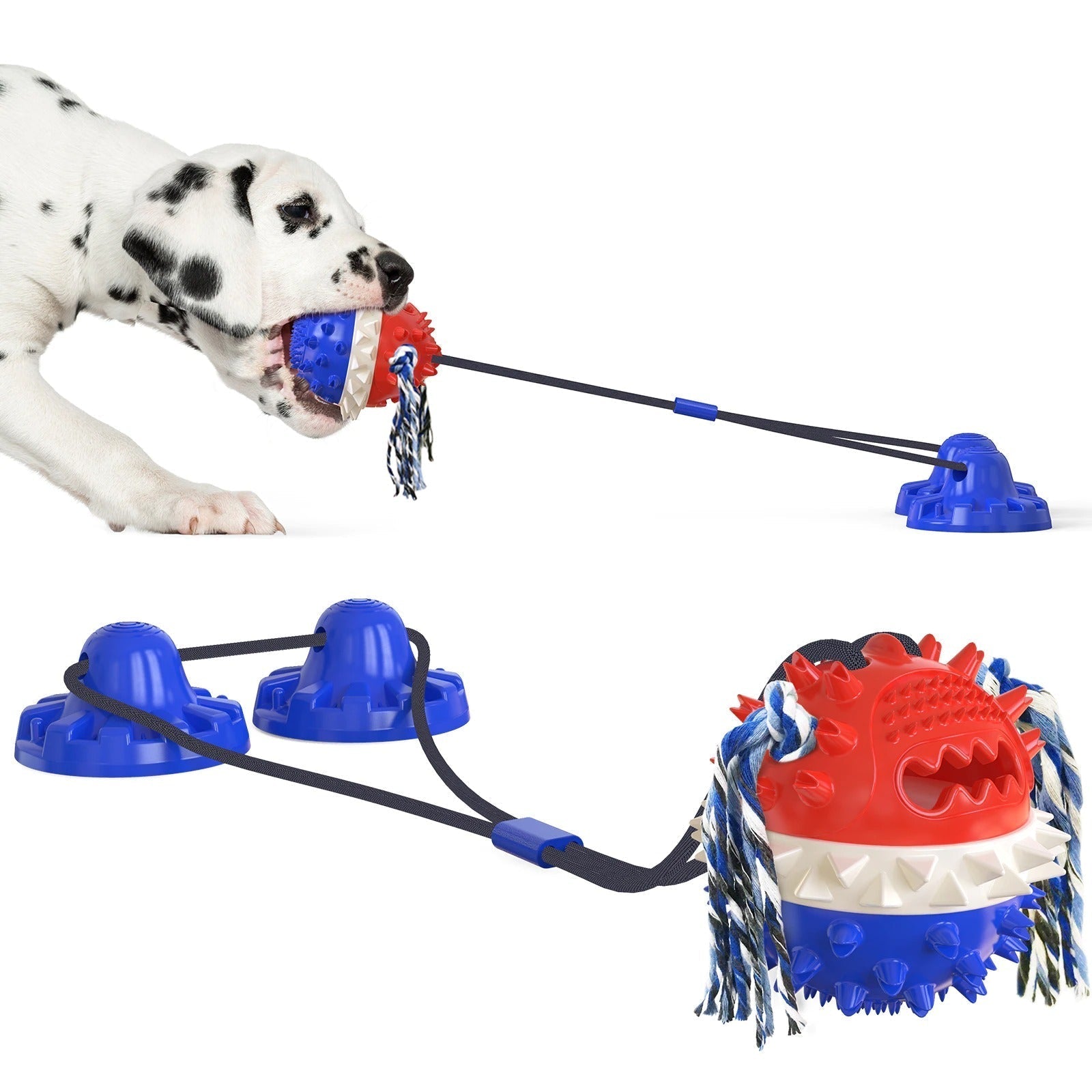 Interactief Zelfspeelhuisdier Speelgoed - Duurzaam Hondenspeelgoed met Kauwstangen en Rollende Ballen voor Alle Groottes, Bevordert Tandheelkundige Gezondheid