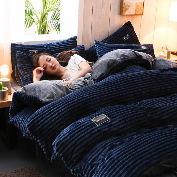 Dikke Corduroy Velvet Bedset
