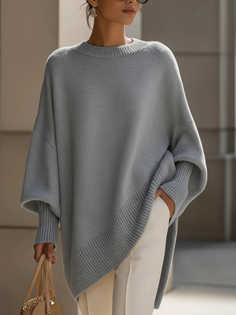 Kimia - Oversized Gebreide Ronde Hals Trui