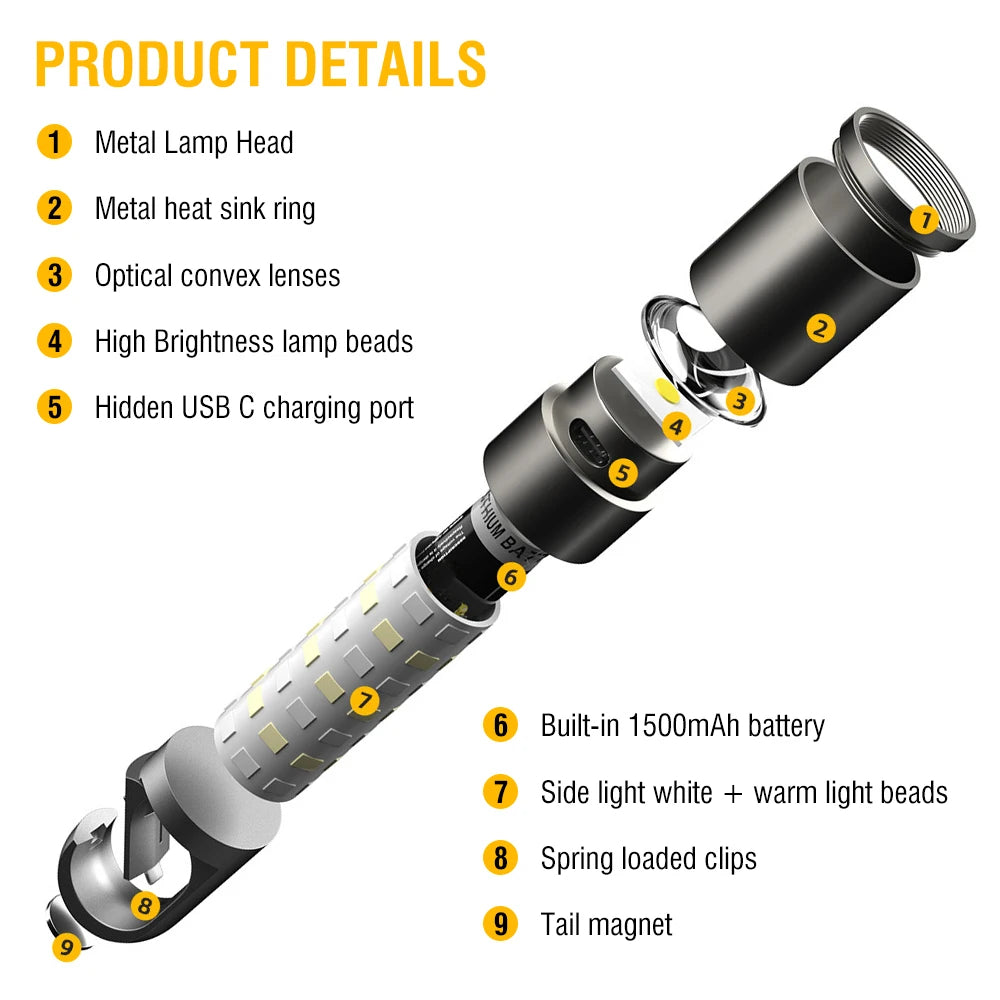 Boruit LED-zaklamp met hoog vermogen