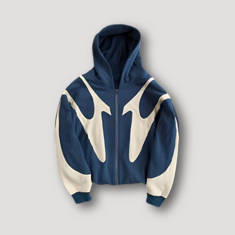 Urban en gedurfde hoodie voor heren | Met rits