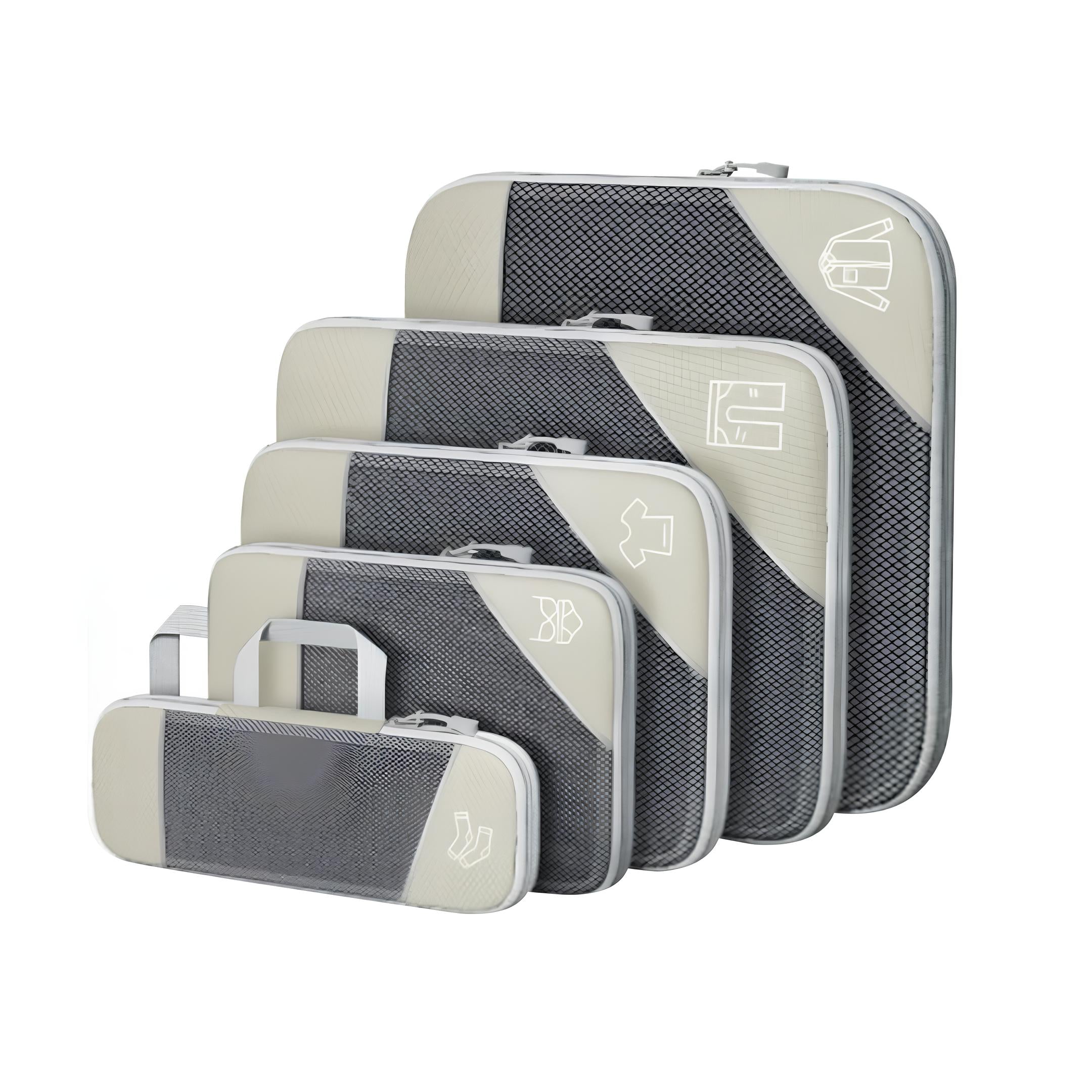 LuxuraPack Compressie Inpak Cubes | Ruimtebesparende opbergoplossingen voor georganiseerde reizen