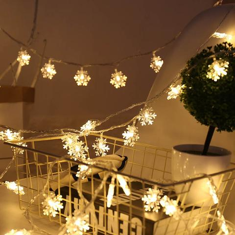 LED Kerstverlichting met Sneeuwvlokken – Warmwit of Kleurrijk Licht voor Binnen & Buiten