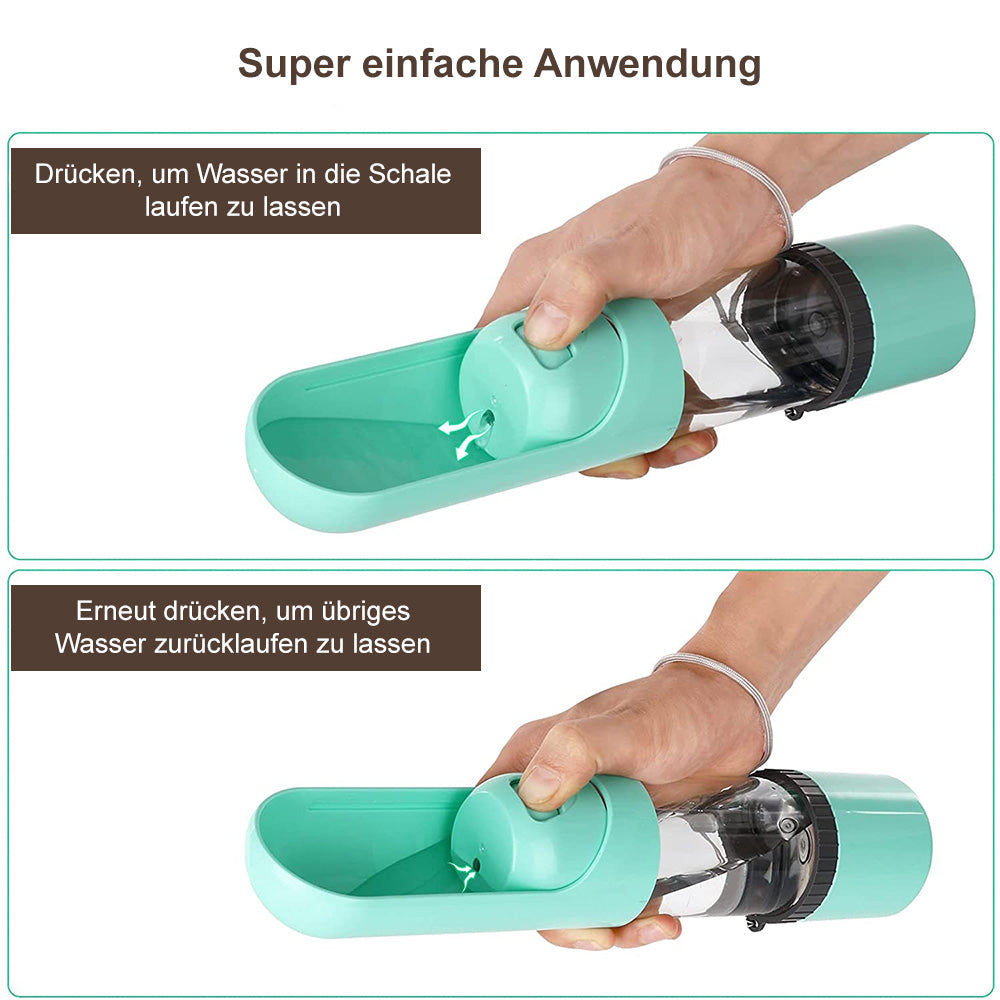 2-in-1 Voeder- en waterfles voor onderweg - PawBuddy