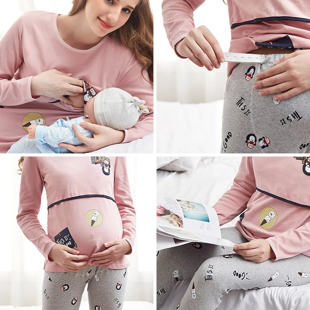 Zwangerschaps Pyjama Comfortabel voor Vrouwen