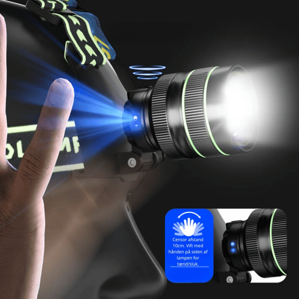 BrightTrail – 10.000 Lumen Hoofdlamp met instelbare straal en powerbank-functie