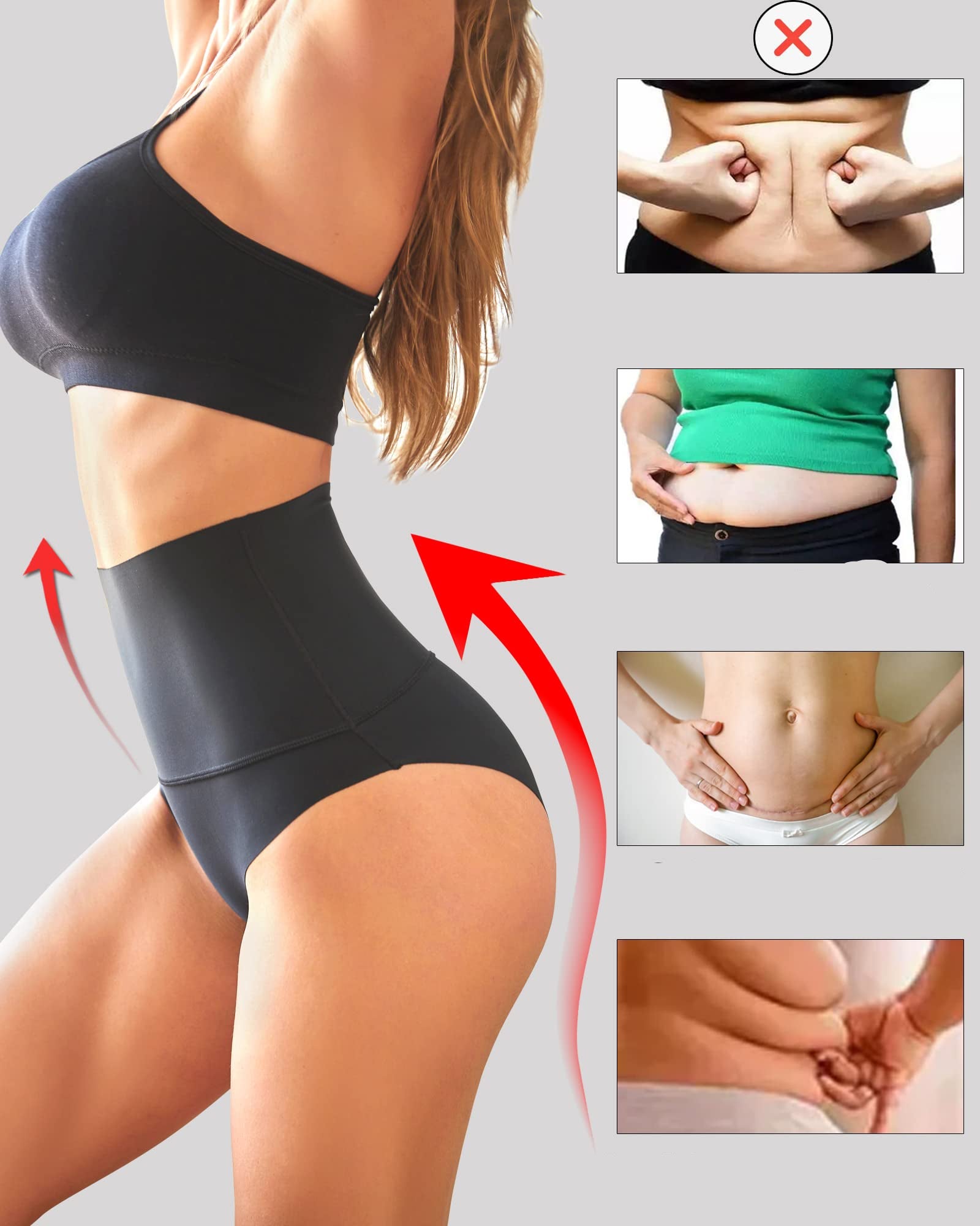 LuxeSilhouette 5-Pack Hoge Taille Slipjes | Perfecte buikcontrole voor een slanker figuur