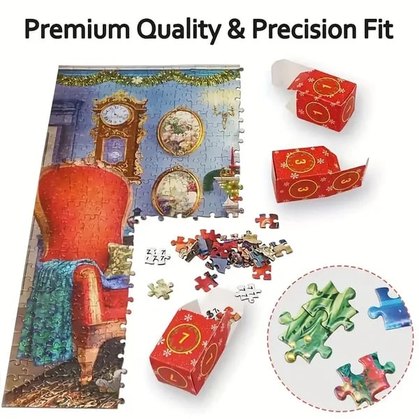 PuzzleJoy Adventskalender Puzzel | Unieke 1000-delige legpuzzel voor dagelijks plezier!
