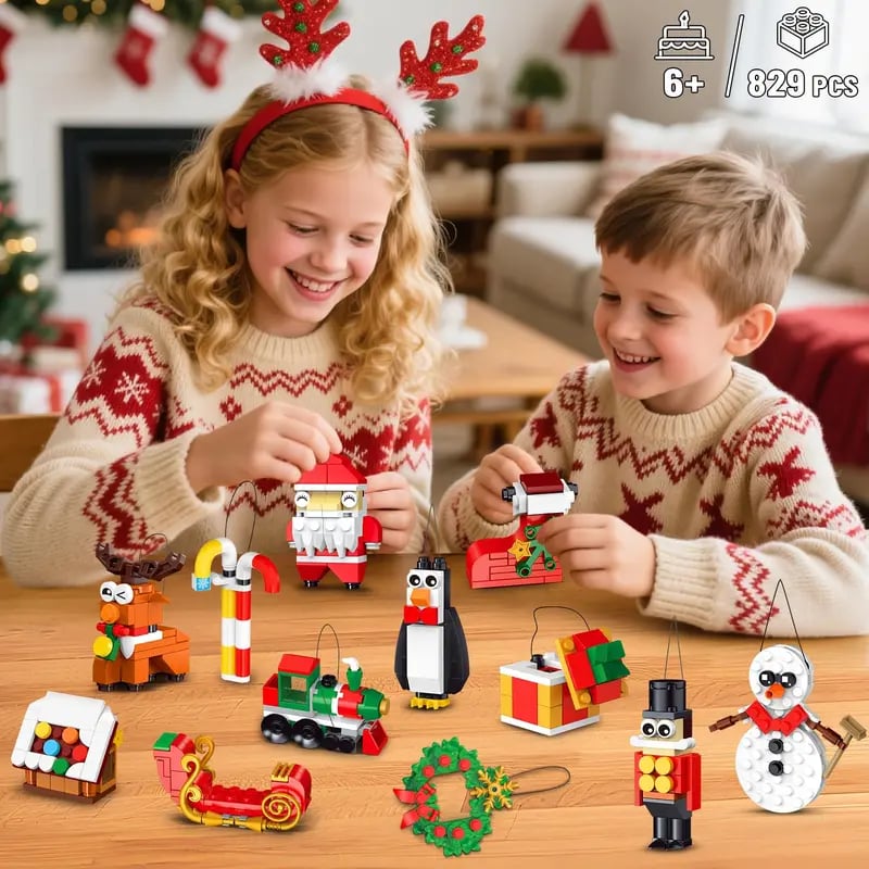 CraftVent | 24 Dagen Kerst Countdown Ornamenten Bouwset Adventkalender