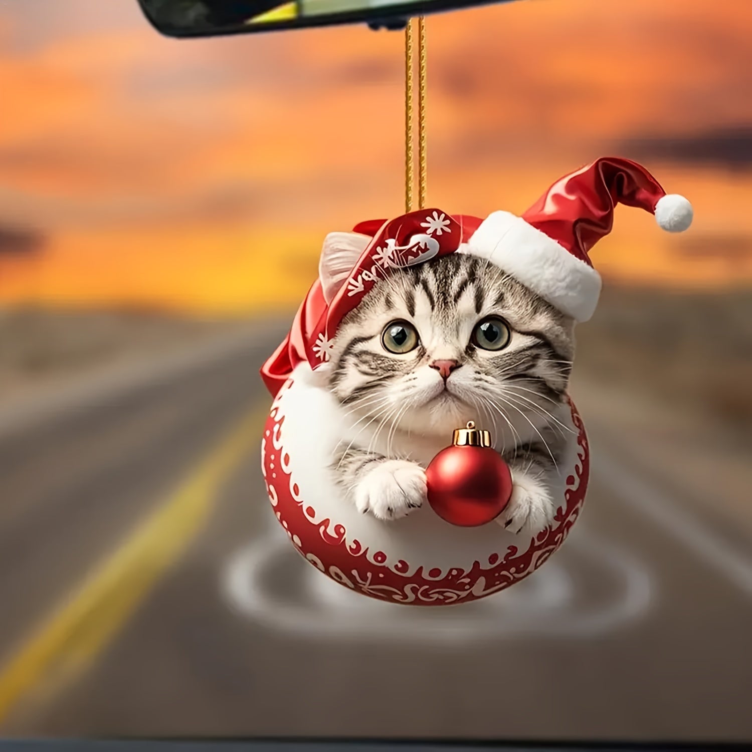 Vintage Katten Adventskalender – 24-delige Kerstkalender met Acrylhangertjes