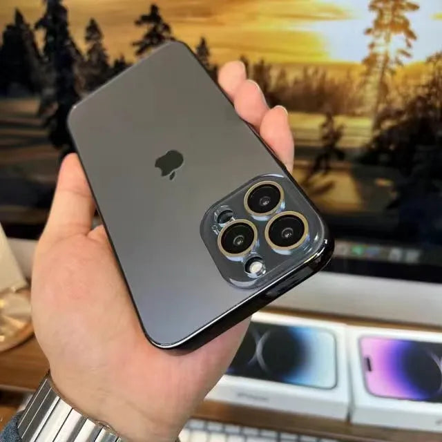 Elico Gelakt Mat Acryl Gehärtigd Glas iPhone Beschermhoes
