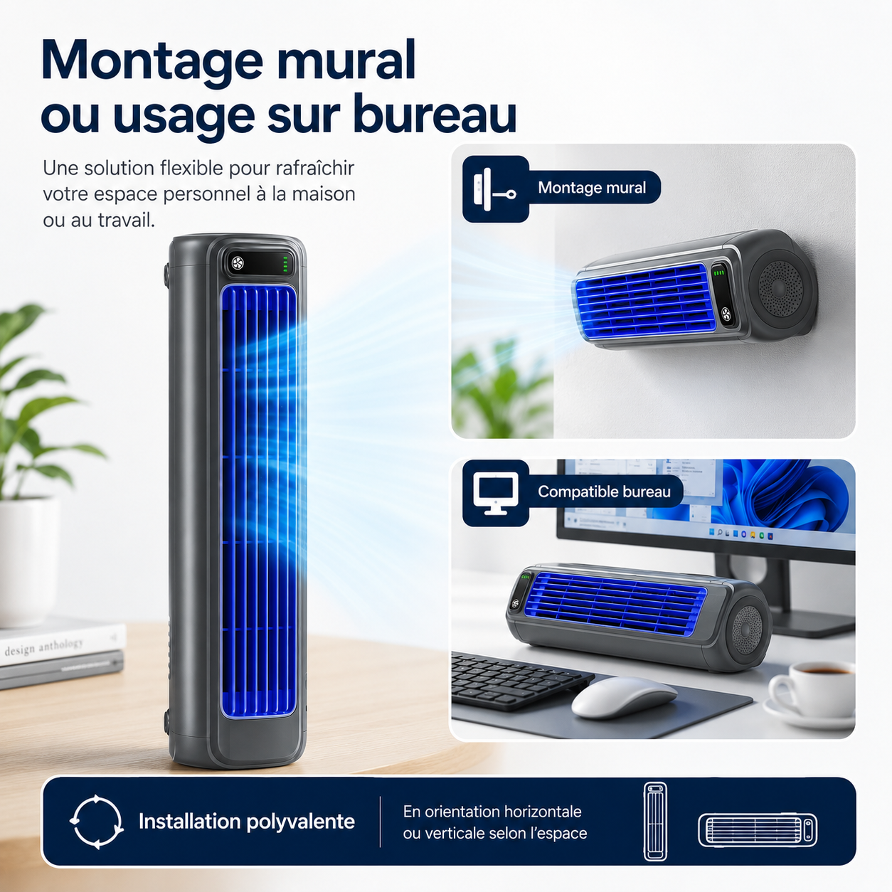 AirWave – Draagbare Oplaadbare Airconditioner met 12 Uur Accuduur