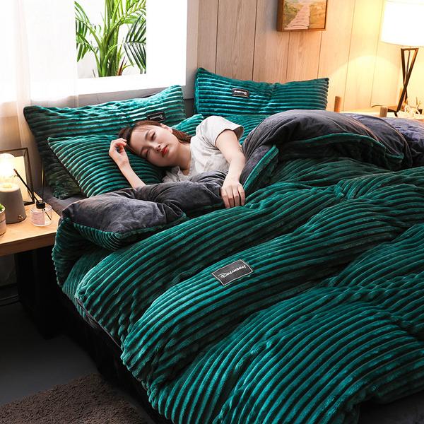 Dikke Corduroy Velvet Bedset