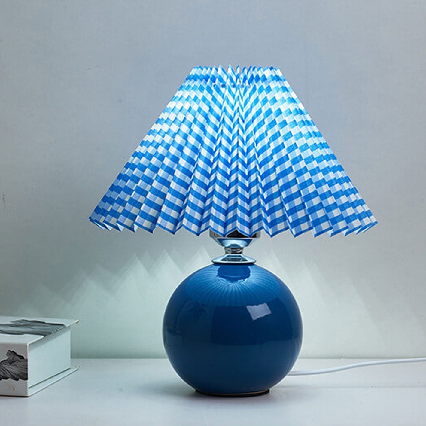 Nordic Ceramic Pleated Table Light | 1-Lamp