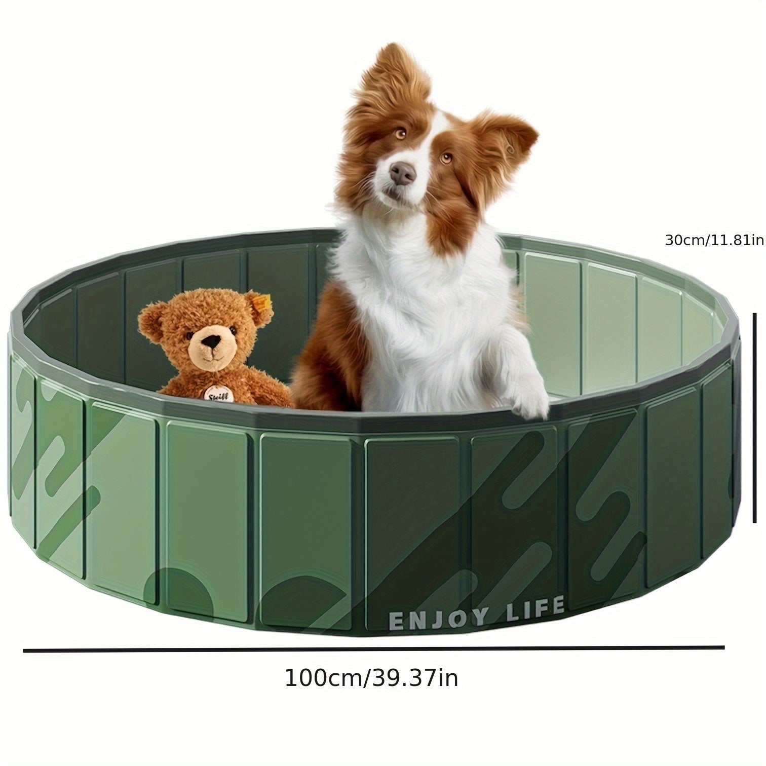 PawLuna Opvouwbaar Hondenbad van PVC | 80 cm Ø | Robuust & Draagbaar | Perfect voor Zomer & Tuin