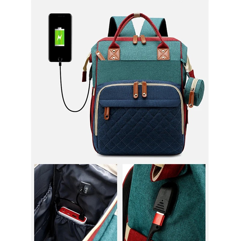 2in1 Baby Rugzak met Verschoonbed