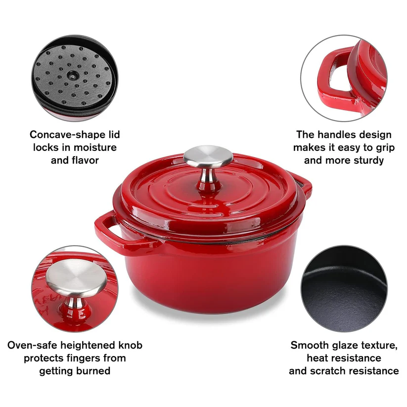 Geëmailleerde Gietijzeren Dutch Oven Pot