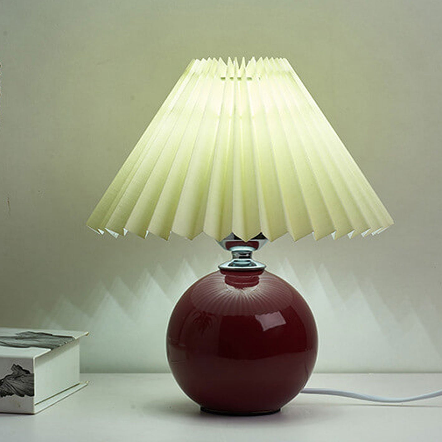 Nordic Ceramic Pleated Table Light | 1-Lamp
