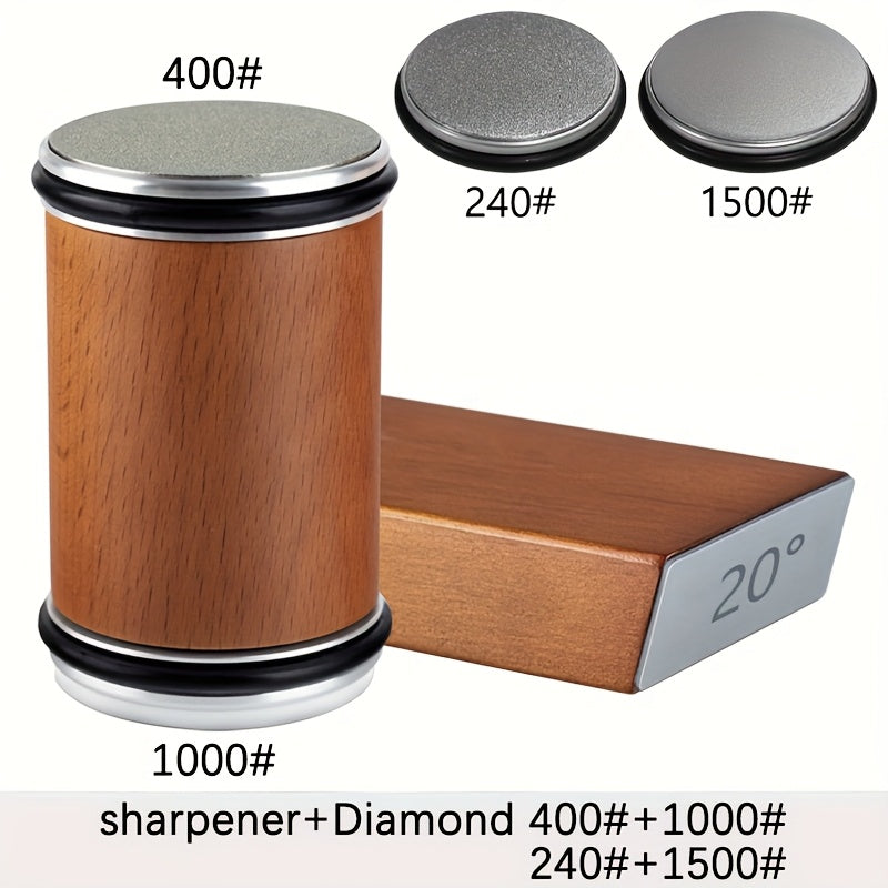 Schleifstein-Set EdgeCraft DuoSharp | Diamantsteen met Magnetische Bevestiging | 15° & 20° Slijphoek | Hout & Metaal