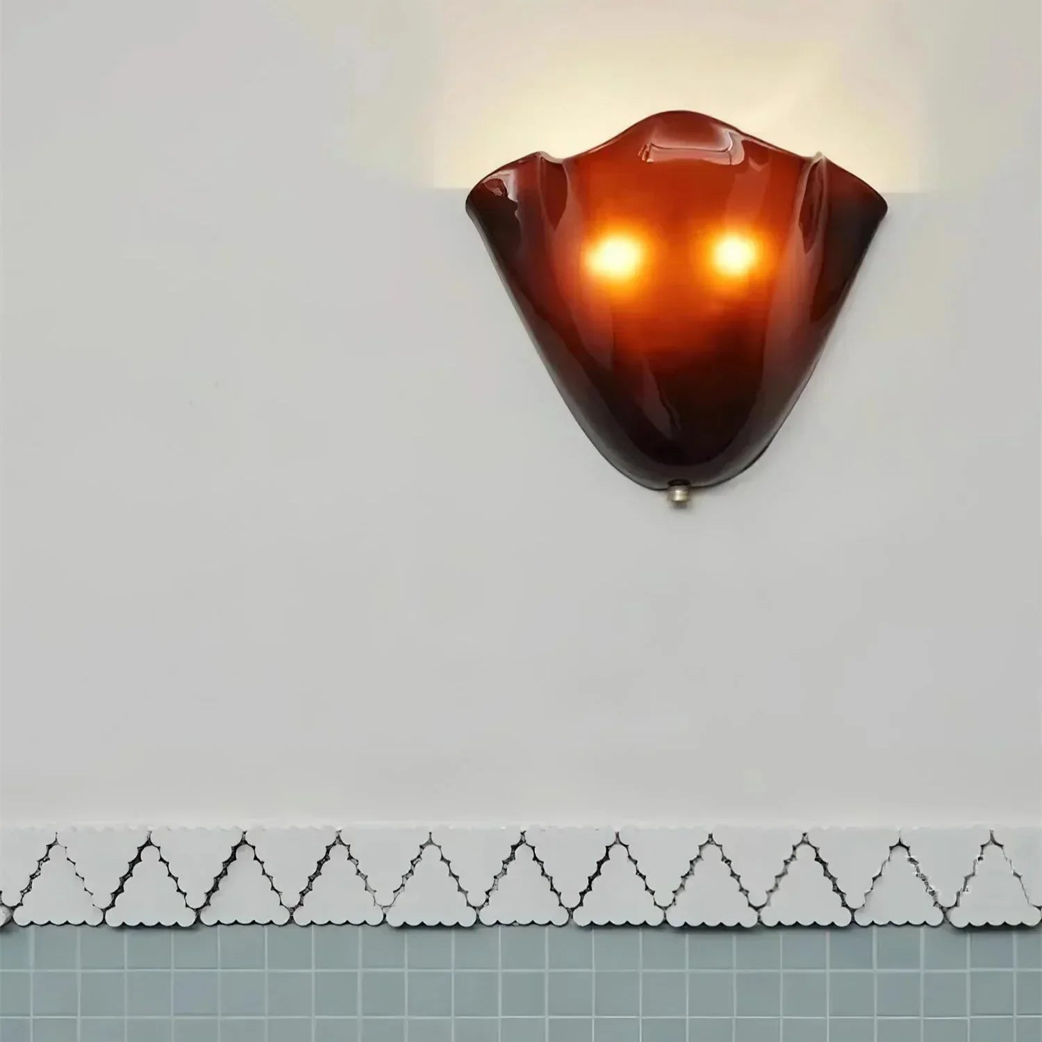 Retro Glas-in-lood Schelp Wandlamp LED 1-Licht