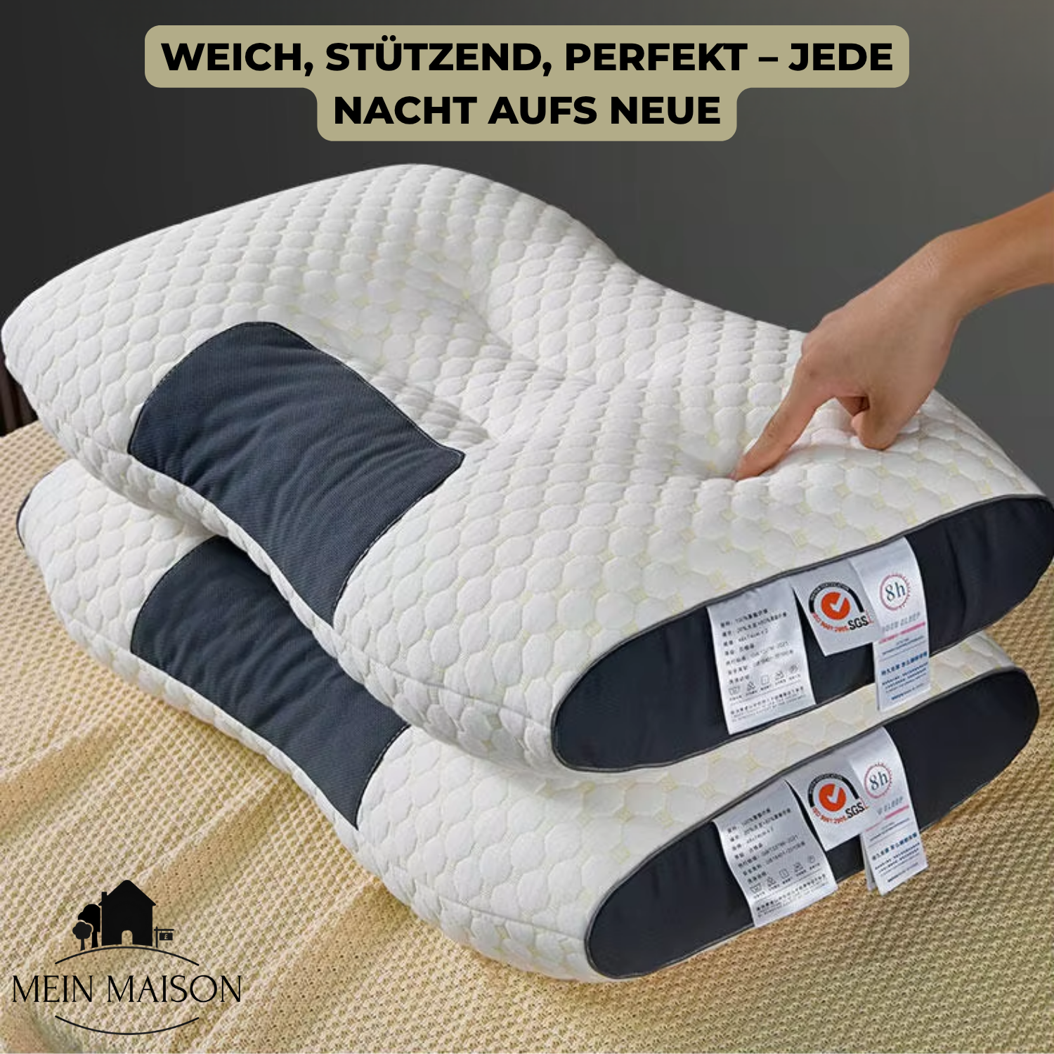 Orthopedisch Nekkussen OrthoRest | Ergonomische Contour | Geheugen-schuim | Ademend