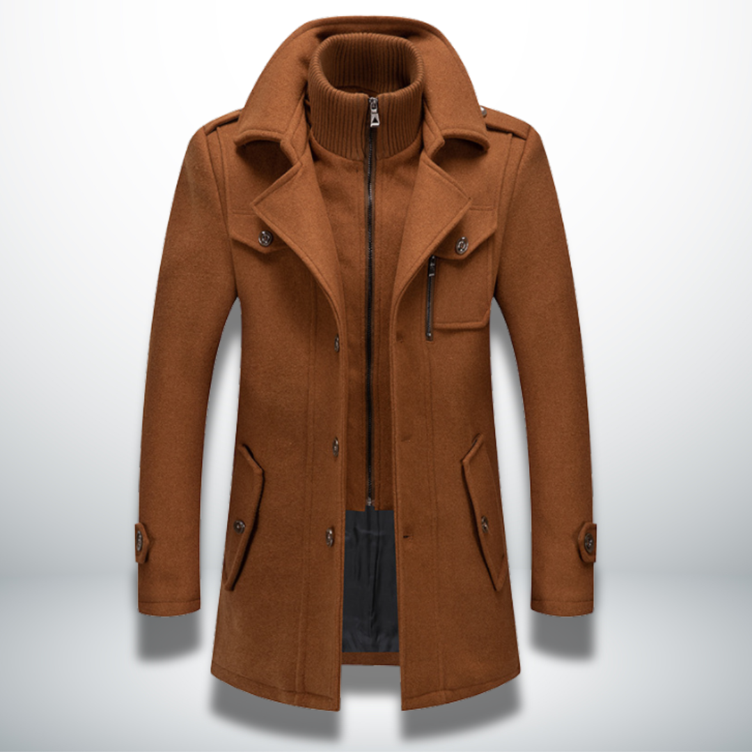Felix | Heren Smart-Casual Mantel met Knopsluiting