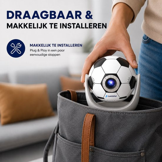 Lumiball Beamer WK Editie - Alles-in-één Smart TV Projector - WiFi & Bluetooth - Vaderdag actie!