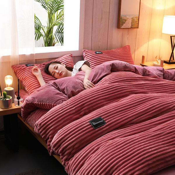 Dikke Corduroy Velvet Bedset
