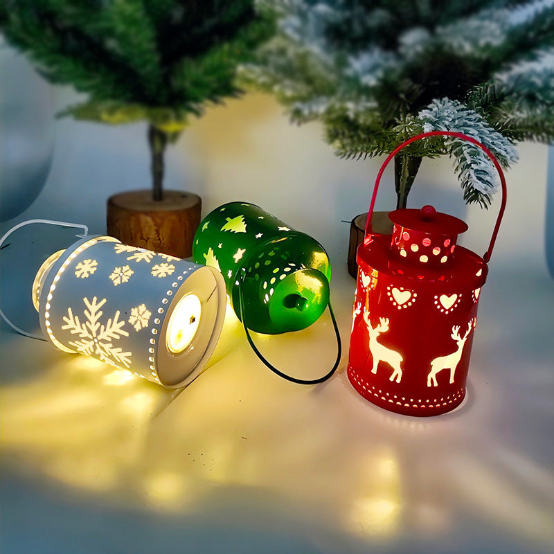 Elektronische Kerstkaars met Flikkerend LED Licht – Decoratieve IJzeren Kaars voor Binnen