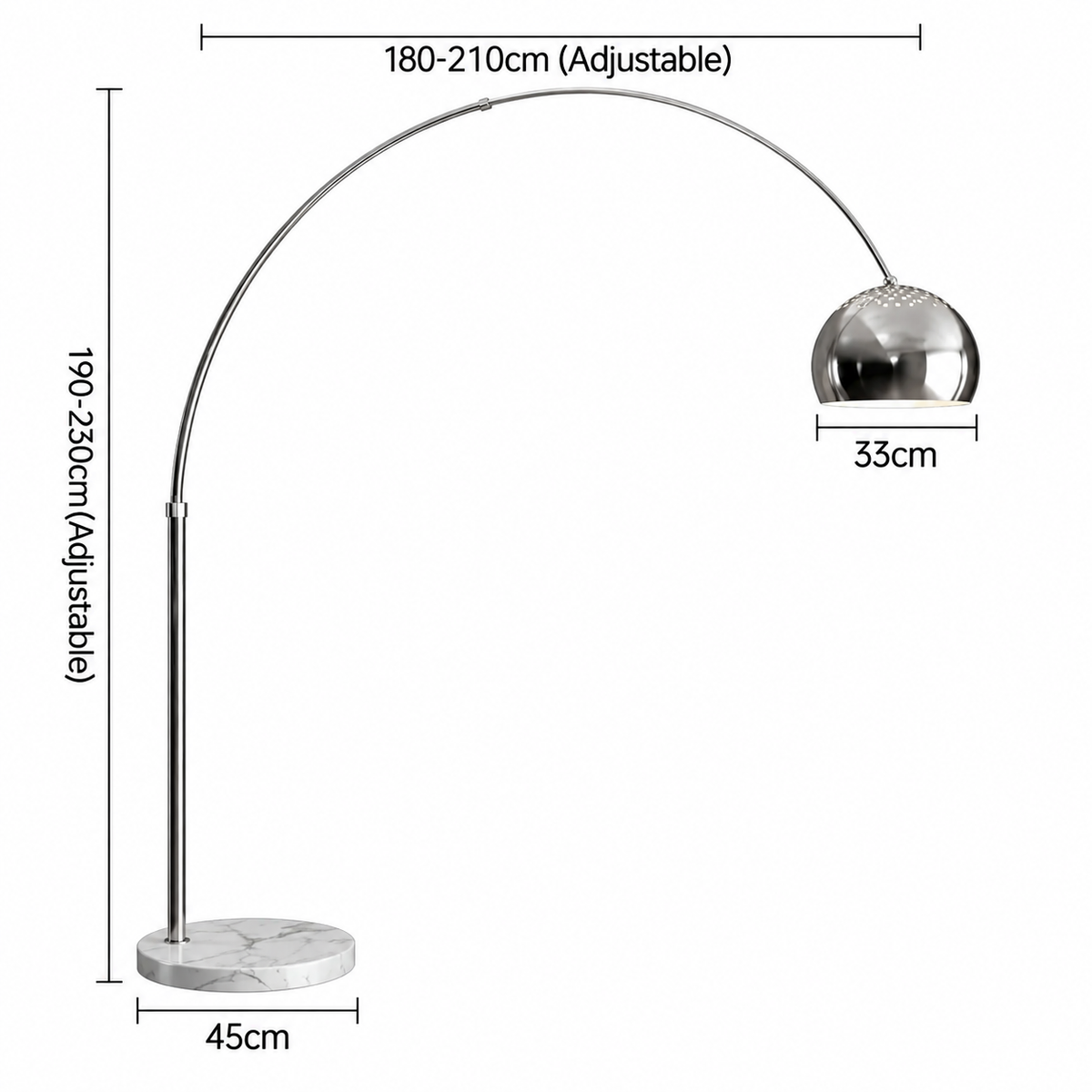 Italiaanse Arco Booglamp – Moderne Design Vloerlamp voor de Woonkamer
