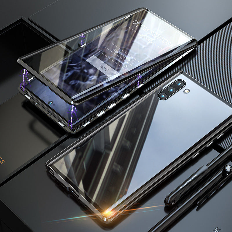 Sandsberg gehard glas dubbele telefoonhoes voor Samsung