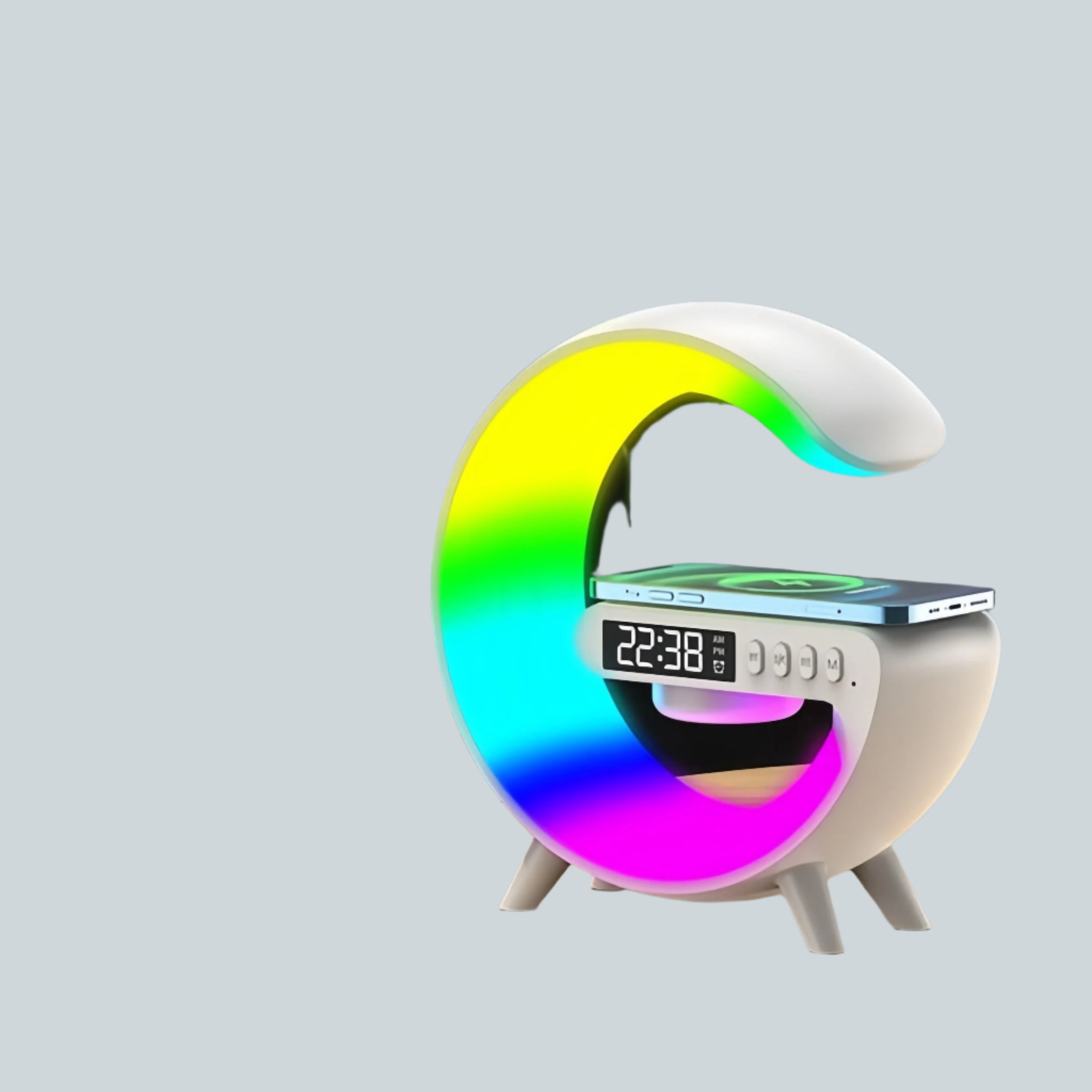 LuxAura Luxe Bluetooth Speaker | Draadloze speaker met sfeerverlichting en klokfunctie