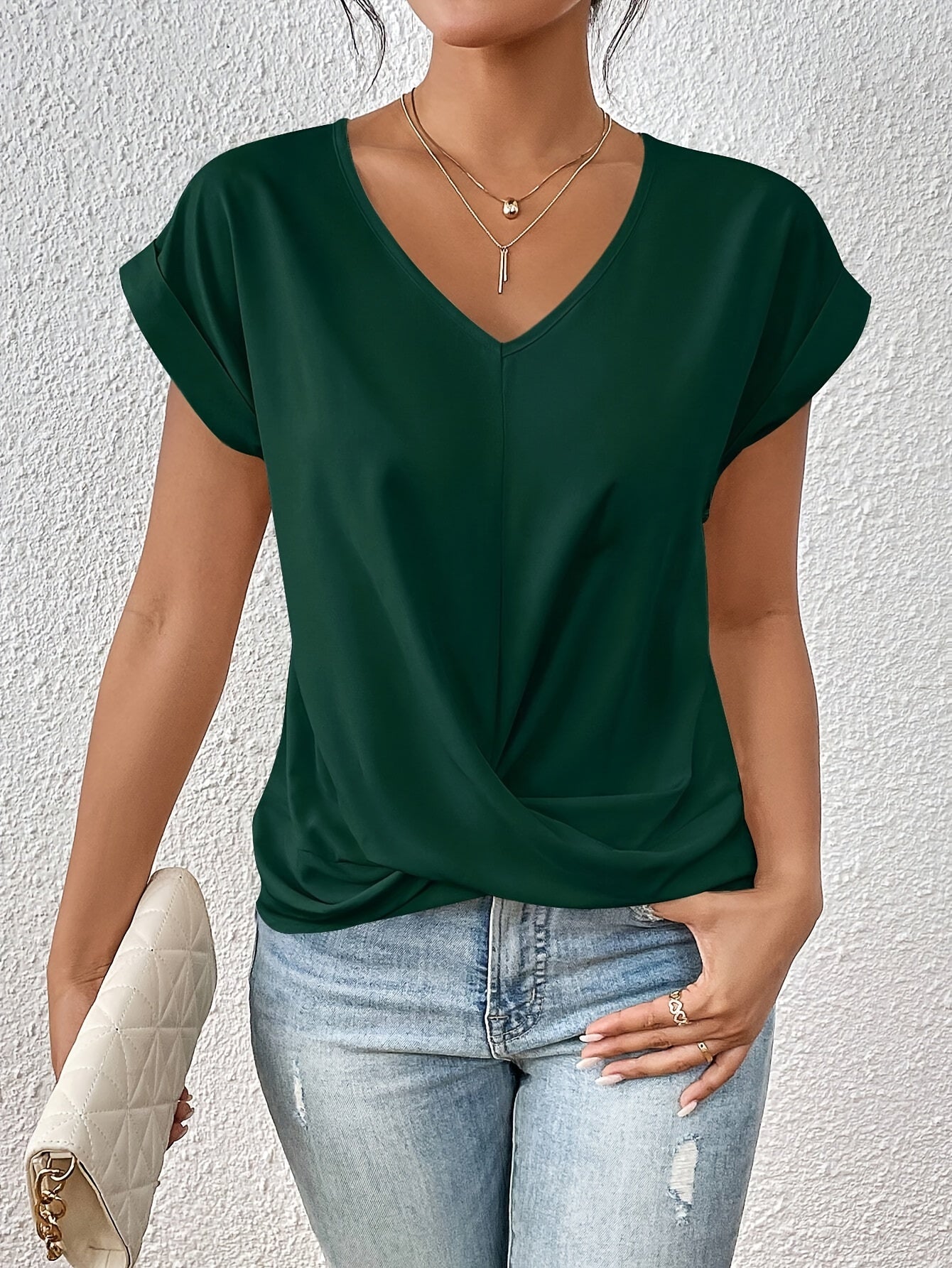 Cleo | Comfortabele T-shirt met sweetheart-hals voor dagelijks gebruik