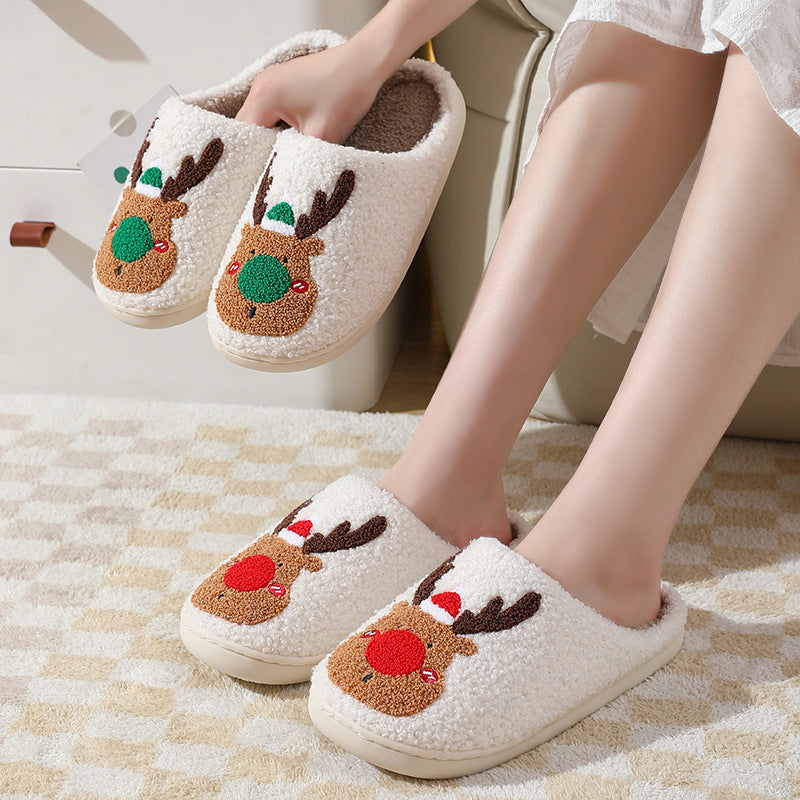 Warme Kerst Huisschoenen van Pluche