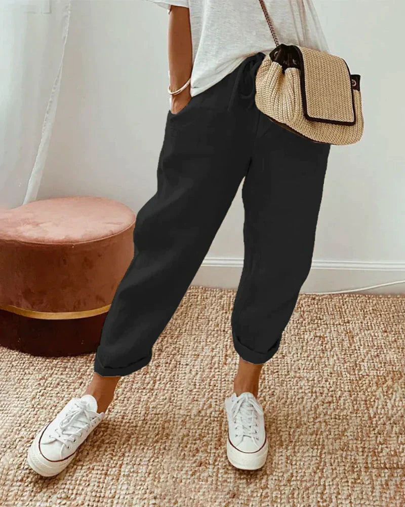 Alder Modehuis - casual en stijlvolle linnen broek