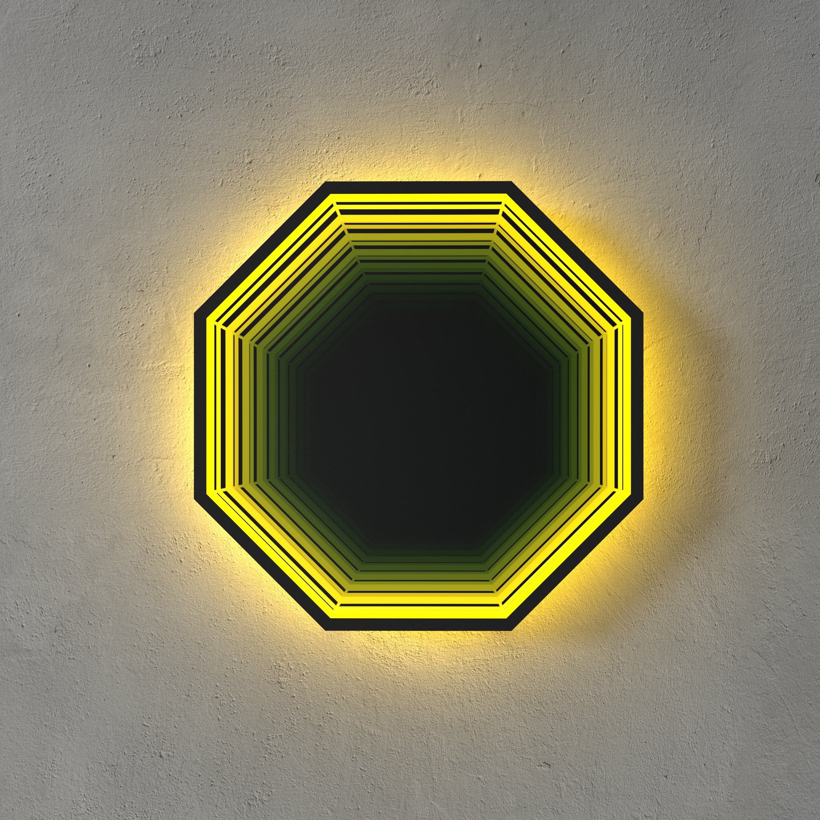 3D Octagon Spiegel Licht
