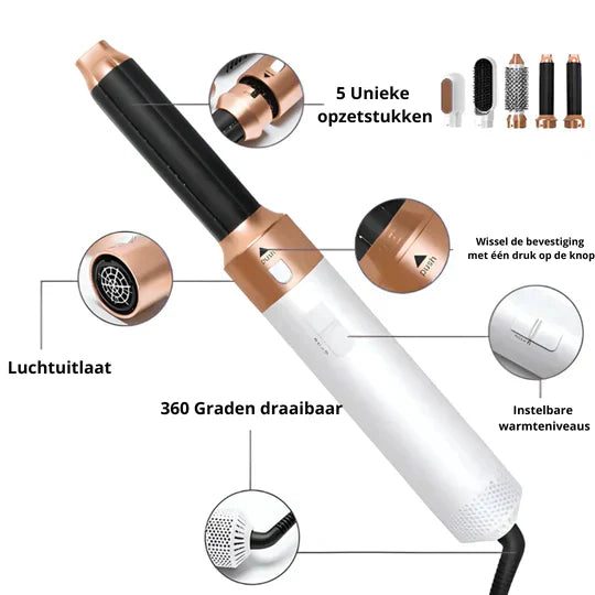Curlpro | 5-in-1 Haarstylingsapparaat