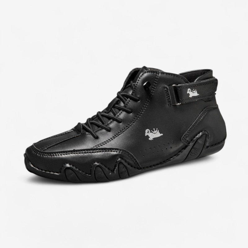 StadsSneak PU Sneakers – Ronde Neuzen met Antislipzool en Vetersluiting