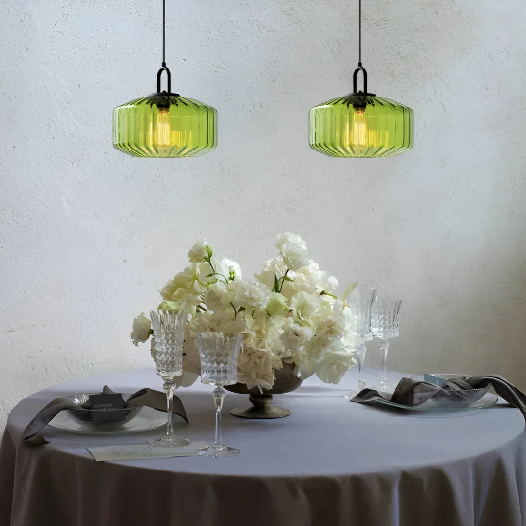 Mireta - Retro Gekleurd Glazen Hanglamp