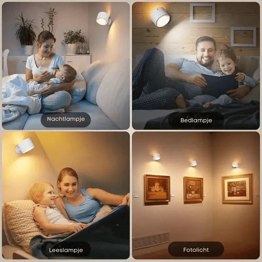 Oplaadbare LED-Wandlamp