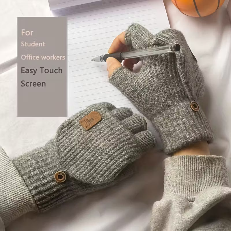 Heren WinterPro Vingerloze Handschoenen – Dik, Warm en Comfortabel