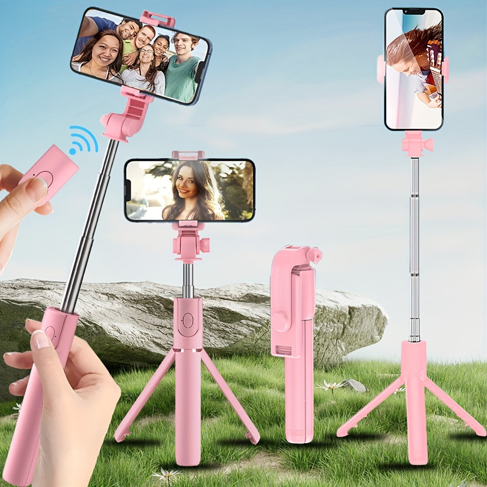 Flexibele Selfie Stick met Draadloze Afstandsbediening en 360° Rotatie – Compacte Selfie Pole voor iPhone en Reizen