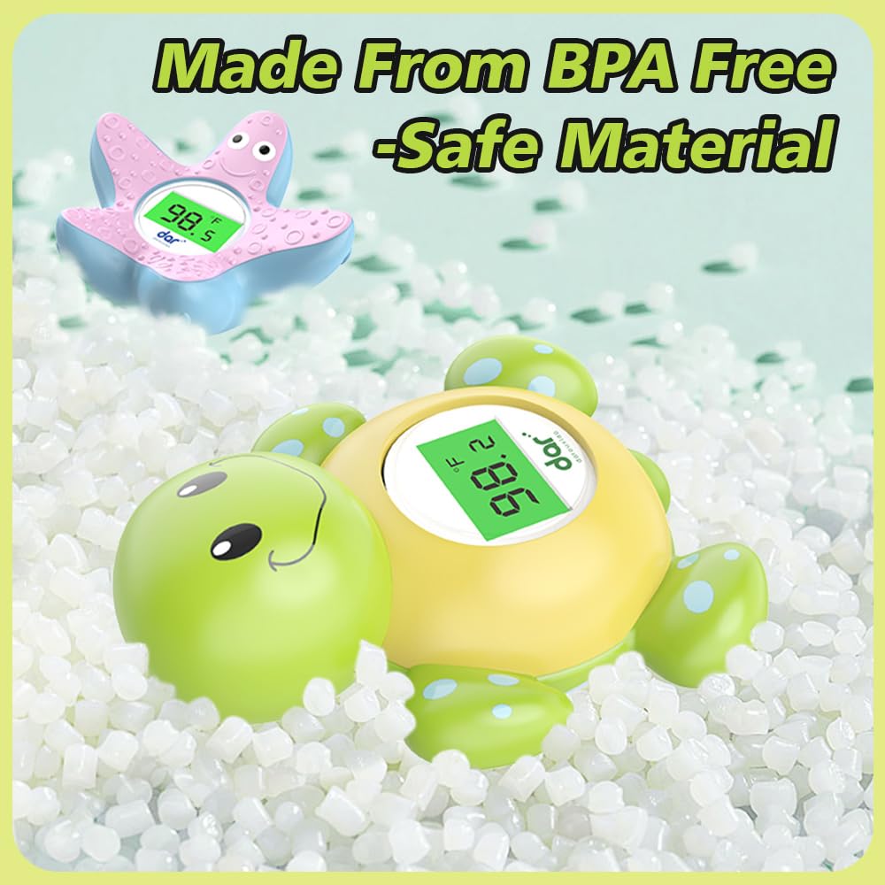 AquaVeilig Baby Badthermometer – Digitaal Display met 3 Kleuren en Temperatuurwaarschuwing