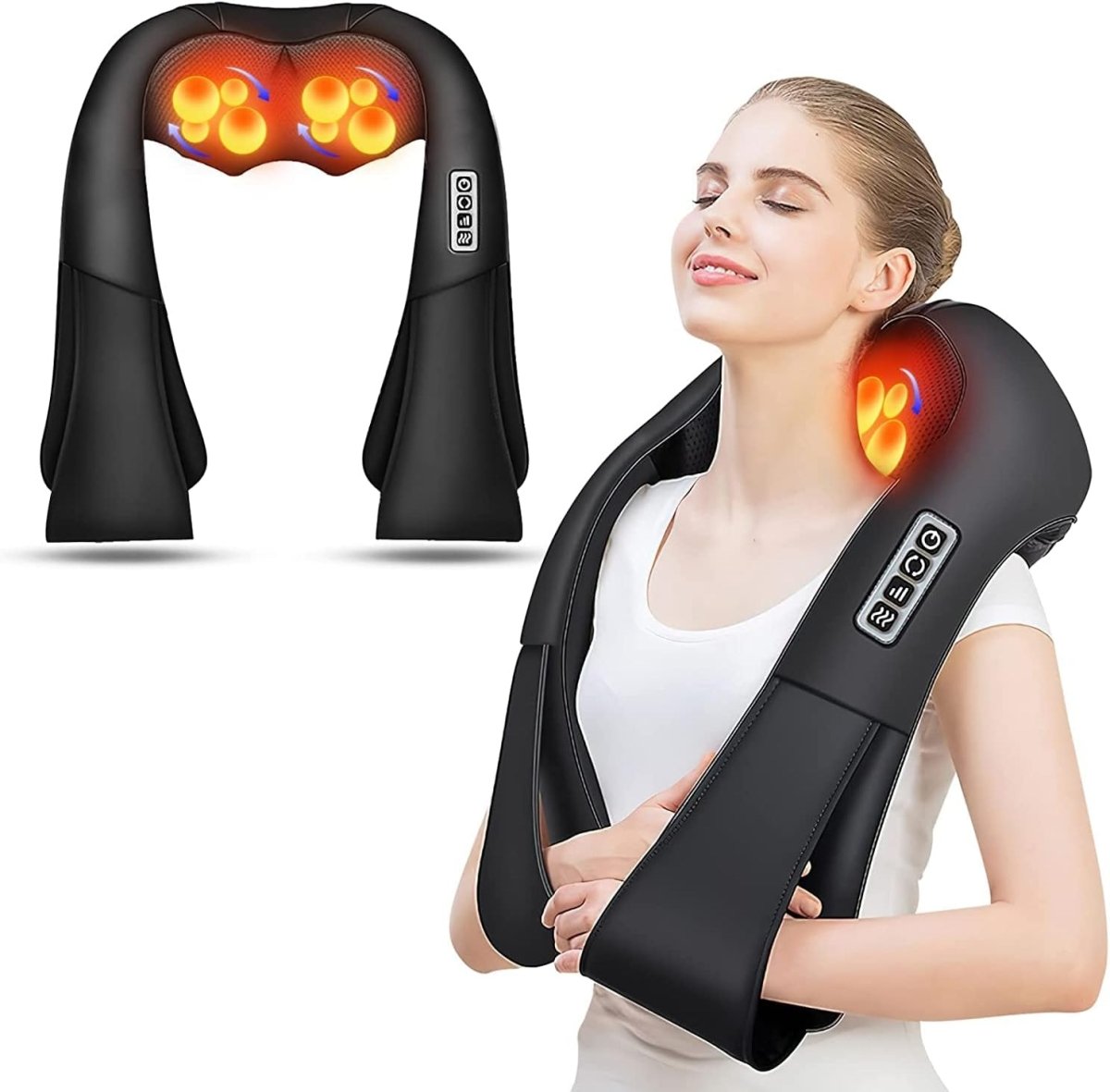 Shiatsu-Massagekussen met Infrarood - FlowRelief